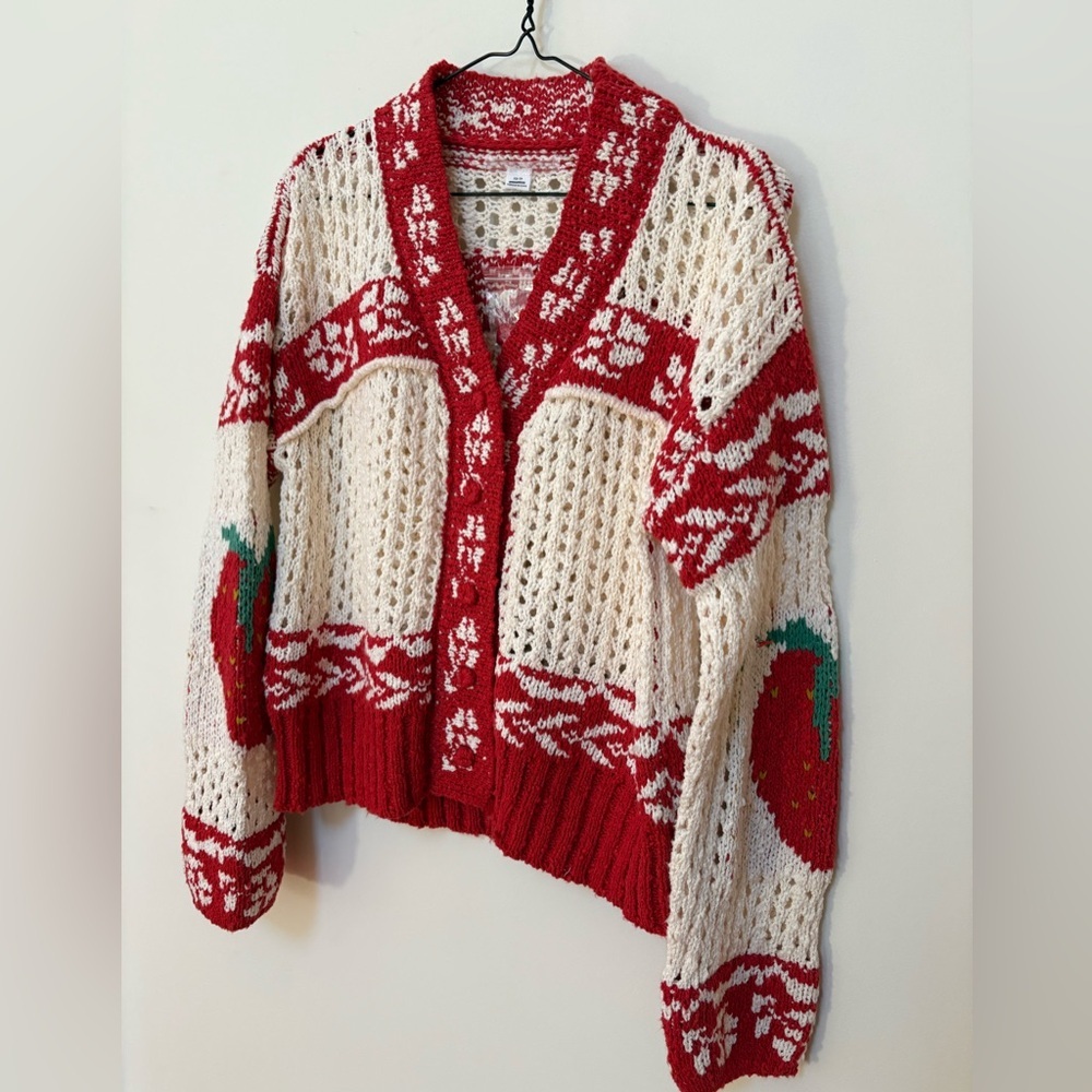 NWOT Urban Outfitters Kimchi Blue Libby Oversized Fairisle Knit Cardigan Size XS - Picture 9 of 16